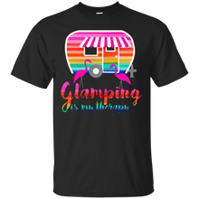 Glamping-is-my-Therapy-Camper-Flamingo-Tee-Shirt