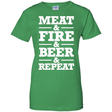 Grill-Meat-BBQ-Lover-T-Shirt-Meat-_amp_-Fire-_amp_-Beer-_amp_-Repeat