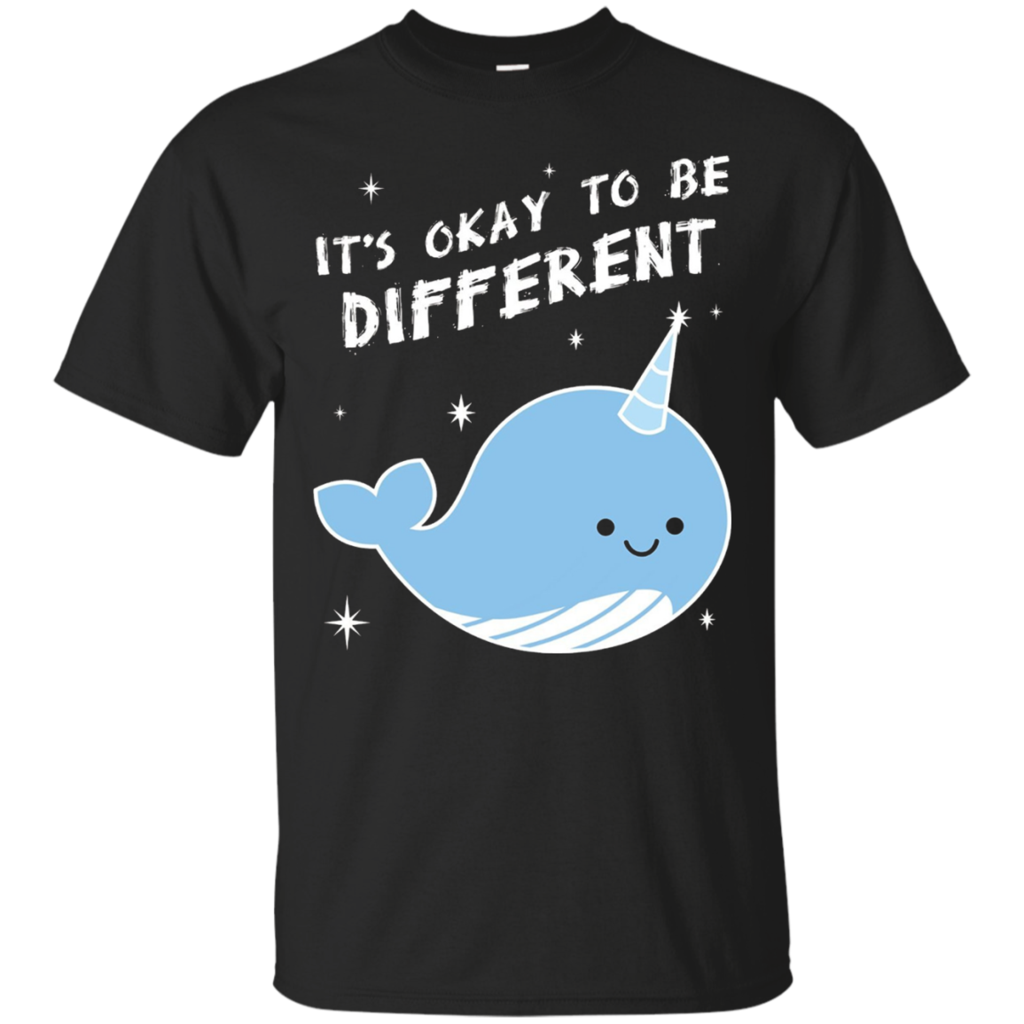 FUNNY-OK-TO-BE-DIFFERENT-T-SHIRT-Narwal-Zoo-Animal-Gift