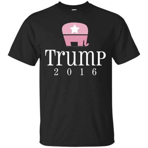 Cute-Pink-Elephant-Donald-Trump-2016-Women's-T-Shirt