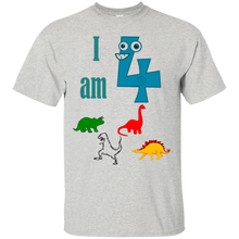 I-am-4-Four-Dinosaurs-Birthday-Funny-T-Shirt-Kids-Boys-Girls
