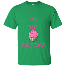 Girly-it's-my-birthday-pink-cupcake-T-Shirt
