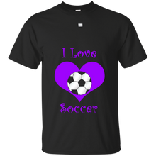 Girly-purple-i-love-soccer-heart-T-Shirt