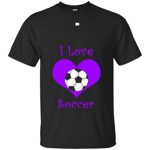 Girly-purple-i-love-soccer-heart-T-Shirt