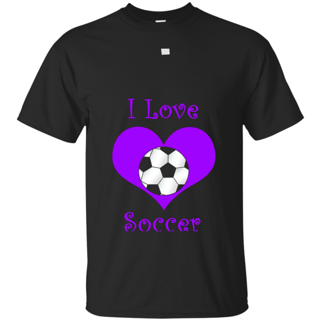 Girly-purple-i-love-soccer-heart-T-Shirt
