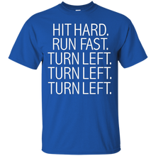 Funny-Hit-Hard-Run-Fast-Turn-Left-T-shirt-Baseball-PitcherBuy-Funny-Hit-Hard