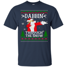 Cute-Dabbing-Through-The-Snow-Funny-Santa-Christmas-T-Shirt