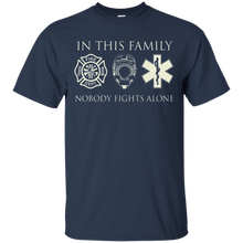 Firefighter-Police-In-this-Family-No-One-Fights-Alone-Tshirt