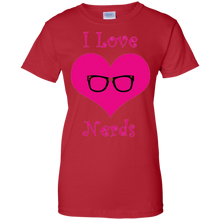 Girly-I-love-Nerds-pink-heart-T-Shirt