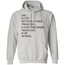 Funny-Nurses-shirt--Eat-sleep-go-to-clinicals-freak-out-tee