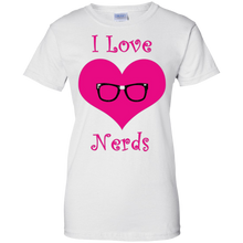 Girly-I-love-Nerds-pink-heart-T-Shirt