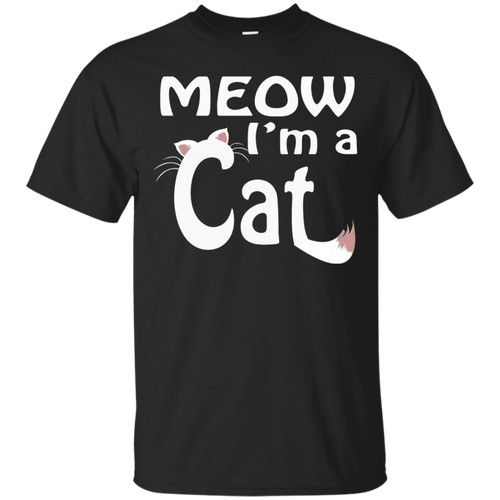 FUNNY-MEOW-I'M-A-CAT-T-SHIRT-Halloween-Costume-Cat-Lovers