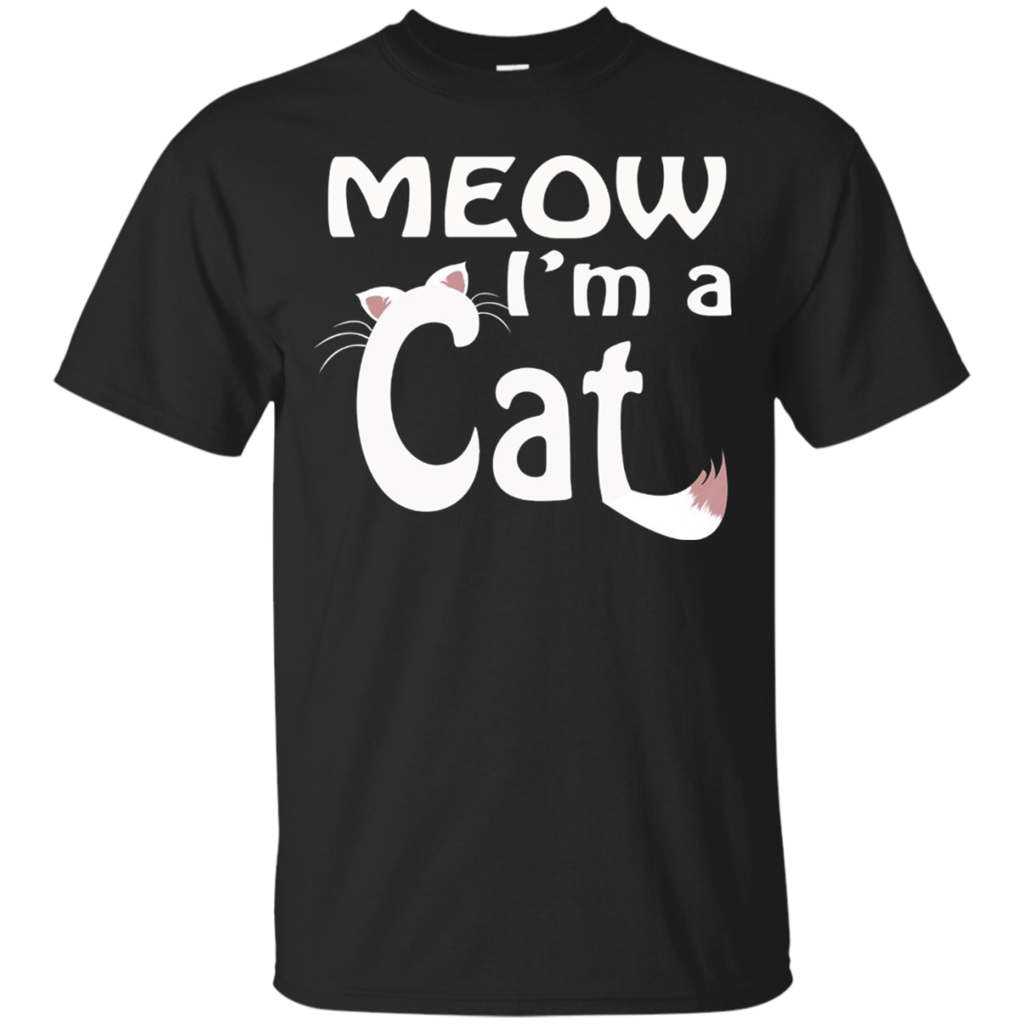 FUNNY-MEOW-I'M-A-CAT-T-SHIRT-Halloween-Costume-Cat-Lovers