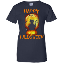 Happy-halloween-black-cat-T-shirt