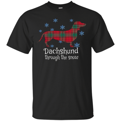 Dachshund-Through-The-Snow-[Funny-Christmas-T-Shirt]