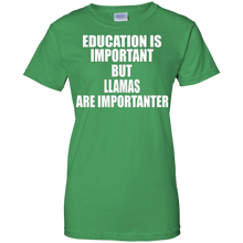 Funny-Llama-T-Shirt-Education-Is-Importanter