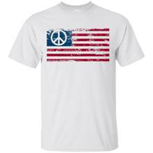 Distressed-American-USA-Flag-with-Peace-Sign-T-shirt
