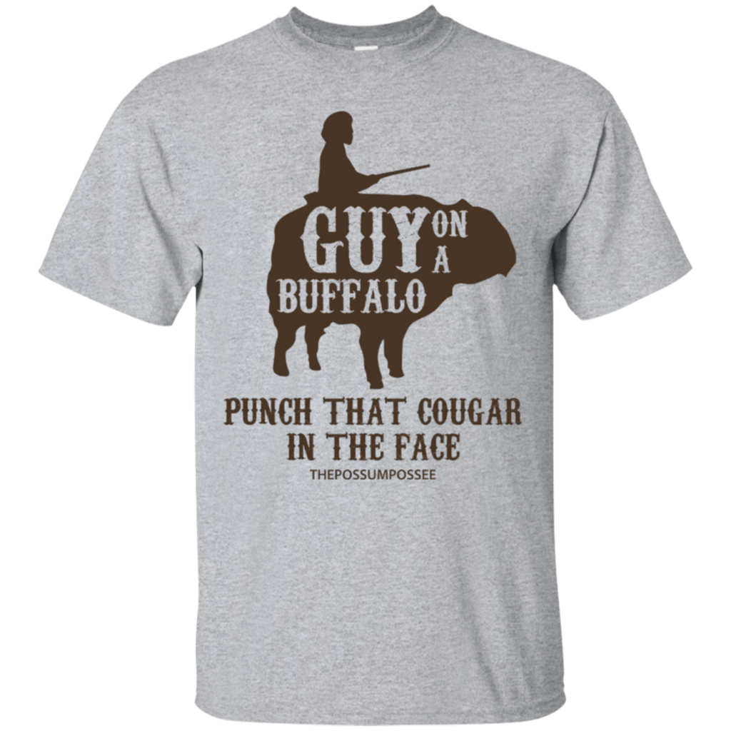 Guy-on-a-Buffalo-Shirt-~-Possum-Possee-Funny-Graphic-Tee