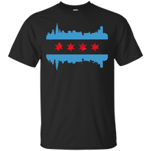 Flag-T-Shirts---Chicago-Flag-Skyline-Design-Tee