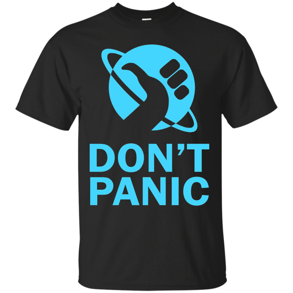 Hitchhikers-Guide-to-the-Galaxy---Don't-Panic-T-Shirt