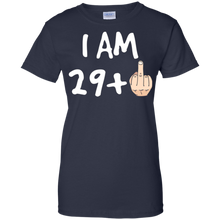 I-Am-29-Plus-Middle-Finger---Funny-30th-Birthday-Shirt