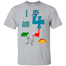 I-am-4-Four-Dinosaurs-Birthday-Funny-T-Shirt-Kids-Boys-Girls
