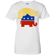 Donald-Trump's-hair-on-iconographic-elephant-t-shirt-design