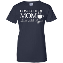 Homeschool-Mom---Just-add-coffee---Funny-Home-School-T-shirt