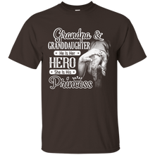 Grandpa-_-Granddaughter---He-Is-Her-Hero-Tshirt