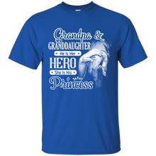 Grandpa-_-Granddaughter---He-Is-Her-Hero-Tshirt