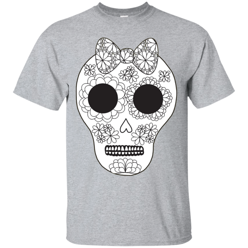 Girly-Sugar-Skull-Day-of-the-Dead-Color-Me-Shirt