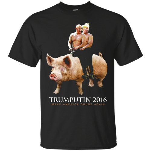 Donald-Trump-Vladimir-Putin-2016-Riding-A-Pig-Funny-T-Shirt