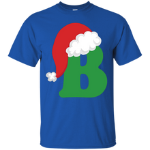 Christmas-Santa-Hat-Letter-B-Monogram-Holiday-T-shirt