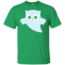 Cute-Ghost-Halloween-Owl---Distressed-Vintage-Print-Shirt