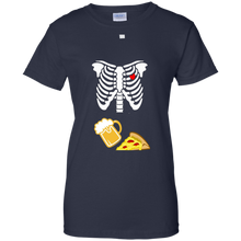 Halloween-Skeleton-Maternity-Pizza-_amp_-Beer-T-Shirt-costume