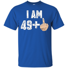 I-Am-49-+-Middle-Finger-Funny-50th-Birthday-T-Shirt