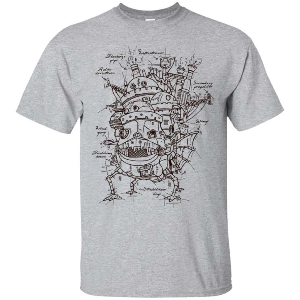 HOWL'S-MOVING-CASTLE-PLAN-T-SHIRT