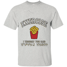 Exercise-I-Thought-You-Said-Extra-Fries-Food-Fit-Tee-Shirt