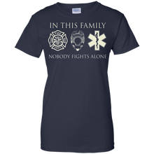 Firefighter-Police-In-this-Family-No-One-Fights-Alone-Tshirt