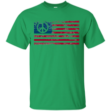 Distressed-American-USA-Flag-with-Peace-Sign-T-shirt