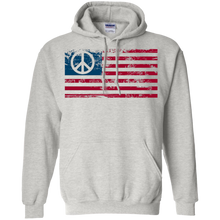 Distressed-American-USA-Flag-with-Peace-Sign-T-shirt