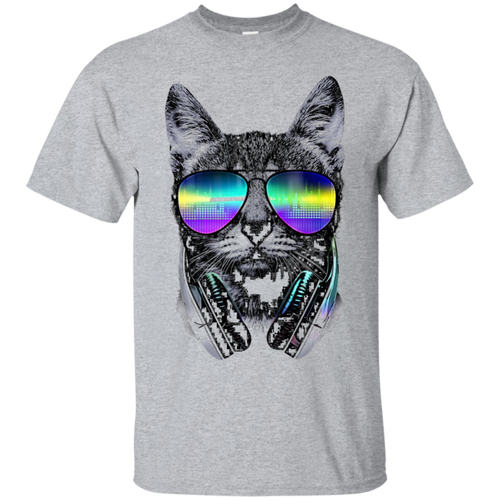 Cool-DJ-Cat-With-Rainbow-Sunglasses-T-Shirt