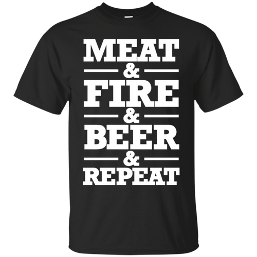 Grill-Meat-BBQ-Lover-T-Shirt-Meat-_amp_-Fire-_amp_-Beer-_amp_-Repeat