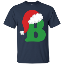 Christmas-Santa-Hat-Letter-B-Monogram-Holiday-T-shirt