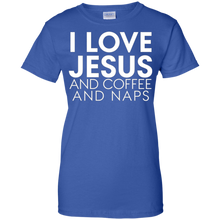 Funny---I-love-Jesus-and-coffee-and-naps---t-shirts