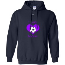 Girly-purple-i-love-soccer-heart-T-Shirt