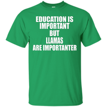 Funny-Llama-T-Shirt-Education-Is-Importanter