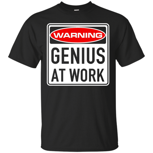 Genius-At-Work-Highway-Warning-Road-Sign-Funny-T-Shirt