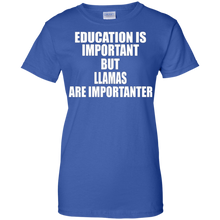 Funny-Llama-T-Shirt-Education-Is-Importanter