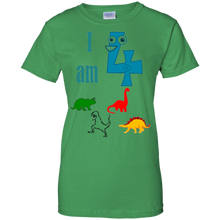 I-am-4-Four-Dinosaurs-Birthday-Funny-T-Shirt-Kids-Boys-Girls